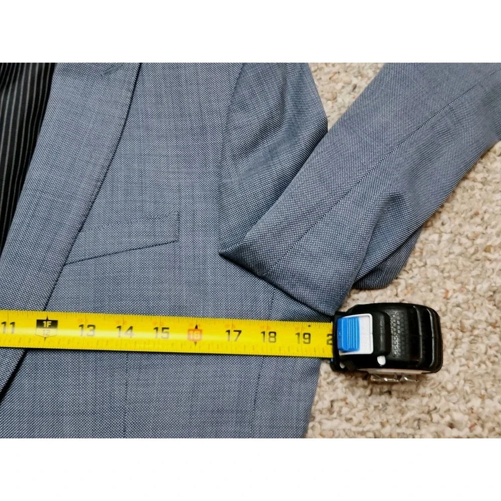 Banana Republic Standard Fit Marzotto Super 110s Italian Wool Blue Jacket 38R